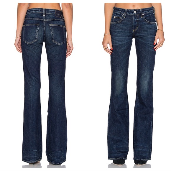 AMO Denim - Revolve AMO kick boot jeans True Blue RELISTED